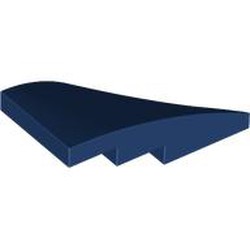 LEGO part 6930 Slope Curved 4 x 2 with Stud Notch Left in Earth Blue/ Dark Blue