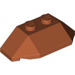 LEGO part 47759 Wedge Sloped 45° 2 x 4 Triple in Dark Orange