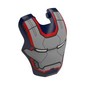 Headwear Accessory Visor Top Hinge, Rounded with Silver Mask, Red Border, White Eyes (Iron Patriot) print