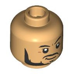 LEGO part 28621pr9676 Minifig Head with print in Warm Tan
