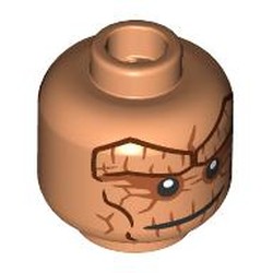 LEGO part 28621pr9675 Minifig Head with print in Nougat