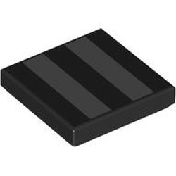 LEGO part 3068bpr9324 Tile 2 x 2 with print in Black