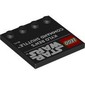 Plate Special 4 x 4 with Studs on One Edge with 'LEGO STAR WARS KYLO REN'S COOMAND SHUTTLE' print