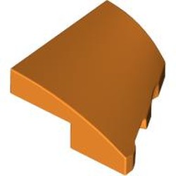 LEGO part 5095 Slope Curved 2 x 2 with Stud Notch Left in Bright Orange/ Orange