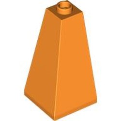 LEGO part 3685 Slope 75° 2 x 2 x 3 Double Convex in Bright Orange/ Orange
