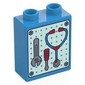 Duplo Brick 1 x 2 x 2 with Tool Rack, Wrench, Screwdriver, Stethoscope print