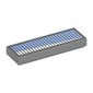 Tile 1 x 3 with Black Grill, Medium Blue/White Shine print