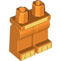 LEGO part 970c34pr0002 Hips and Orange Legs with Bright Light Yellow Toes/Claws print in Bright Orange/ Orange