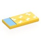 Tile 2 x 4 with Bed, White Bones Blanket, Light Aqua Pillow print