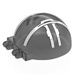 Windscreen 6 x 6 x 3 Canopy Half Sphere with Dual 2 Fingers with White Cockpit print