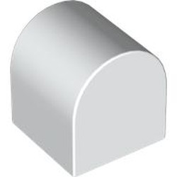 LEGO part 3664 Duplo Brick 2 x 2 x 2 Curved Top in White