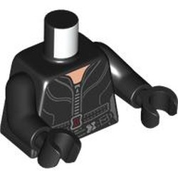 LEGO part 973c03h03pr0099 Torso, Black Arms and Hands with print in Black