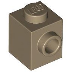 LEGO part 87087 Brick Special 1 x 1 with Stud on 1 Side in Sand Yellow/ Dark Tan