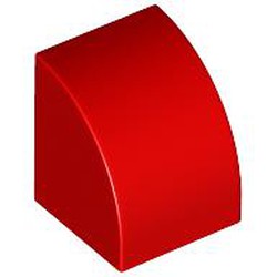 LEGO part 7126 Brick Curved 1 x 1 in Bright Red/ Red