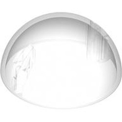 LEGO part 7343 Technic Panel Dome 5 x 5 with Axle Holes in Transparent/ Trans-Clear