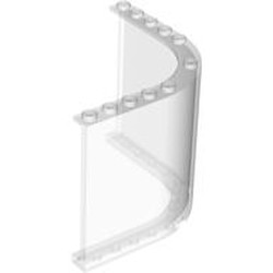 LEGO part 7344 Panel 8 x 8 x 6 Rounded in Transparent/ Trans-Clear