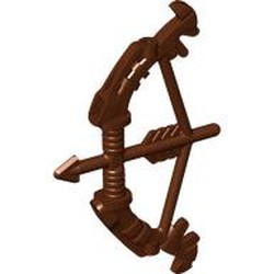 LEGO part 5884 Weapon Bow and Arrow Decorated in Reddish Brown