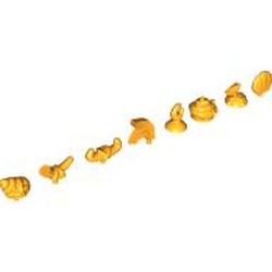 LEGO part 1042577 Accessories, Kakamora [Full Set] in Flame Yellowish Orange/ Bright Light Orange