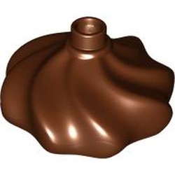 LEGO part 18918 Duplo Cake Swirl Decoration with Top Stud in Reddish Brown