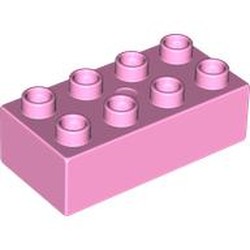 LEGO part 3011 Duplo Brick 2 x 4 in Light Purple/ Bright Pink