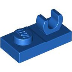 LEGO part 44861 Plate Special 1 x 2 [Open O Top Clip] in Bright Blue/ Blue