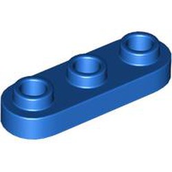 LEGO part 77850 PLATE 1X3, ROUNDED, NO. 1 in Bright Blue/ Blue