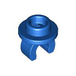 LEGO part 5264 Plate Round 1 x 1 with Hollow Stud and Underside Clip in Bright Blue/ Blue