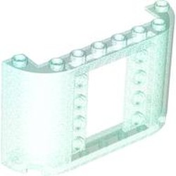 LEGO part 7323 Panel 2 x 8 x 4 with Curved Sides in Transparent Blue with Opalescence/ Satin Trans-Light Blue