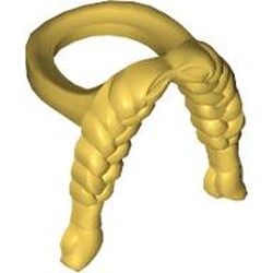 LEGO part 7375 Minifig Neckwear Moustache Long, Braid in Ochre Yellow
