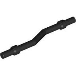 LEGO part 7078 Bar 6L with Stop Rings and Double Bent in Black