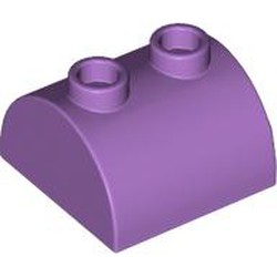 LEGO part 30165 Brick Curved 2 x 2 with Two Top Studs in Medium Lavender