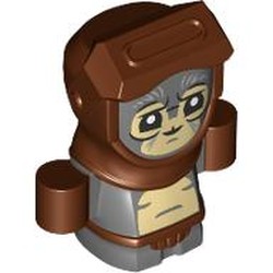 LEGO part 111982pr0001 Babu Frik, Reddish Brown Hood, Belt, Hands in Dark Stone Grey / Dark Bluish Gray
