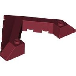 LEGO part 22390 Wedge Sloped 45° 6 x 8 with Pointed Cutout in Dark Red