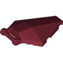 LEGO part 27262 Windscreen 6 x 4 x 1 Hexagonal with Handle in Dark Red