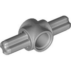 LEGO part 27940 Technic Pin Connector Hub with 2 Axles in Medium Stone Grey/ Light Bluish Gray