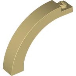 LEGO part 5845 Brick Arch 1 x 5 x 3 1/3 Curved Top in Brick Yellow/ Tan