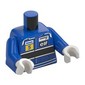 Torso, Racing Suit, White/Black Stripes, Yelloe 5, 'elf' print, Blue Arms, White Hands