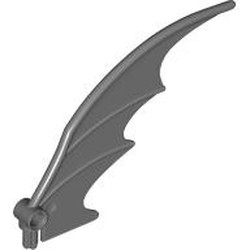 LEGO part 55706 Creature Body Part, Dragon Wing 8 x 10 [Plain] in Dark Stone Grey / Dark Bluish Gray