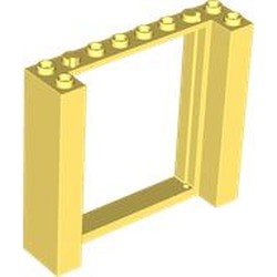 LEGO part 80400 Door Frame Double 2 x 8 x 6 in Cool Yellow/ Bright Light Yellow