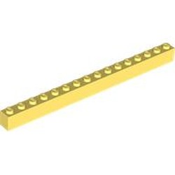 LEGO part 2465 Brick 1 x 16 in Cool Yellow/ Bright Light Yellow
