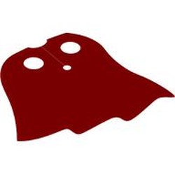 LEGO part 103435 Neckwear Cape, 3 Stepped Points, 2 Holes in Bright Red/ Red