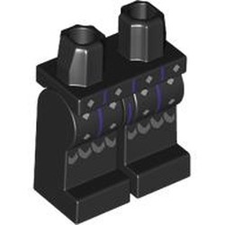 LEGO part 970c03pr0068 Hips and Black Legs with print in Black