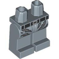 LEGO part 970c24pr0005 Hips and Sand Blue Legs with print in Sand Blue