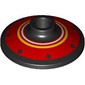 Dish 2 x 2 Inverted [Radar] with Red/White/Yellow Circles print