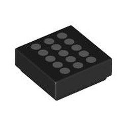 LEGO part 3070bpr9897 Tile 1 x 1 with print in Black