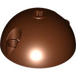 LEGO part 4412 Technic Panel Dome 5 x 5 with Pin Holes in Reddish Brown