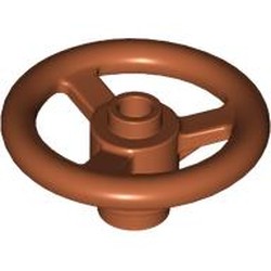 LEGO part 2819 Technic Steering Wheel Small (3 Studs Diameter) in Reddish Orange