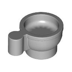 LEGO part 38014 Equipment Cup / Teacup in Medium Stone Grey/ Light Bluish Gray
