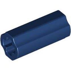 LEGO part 59443 Technic Axle Connector Smooth [with x Hole + Orientation] in Earth Blue/ Dark Blue