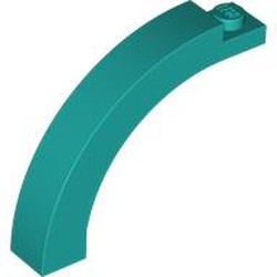 LEGO part 5845 Brick Arch 1 x 5 x 3 1/3 Curved Top in Bright Bluish Green/ Dark Turquoise